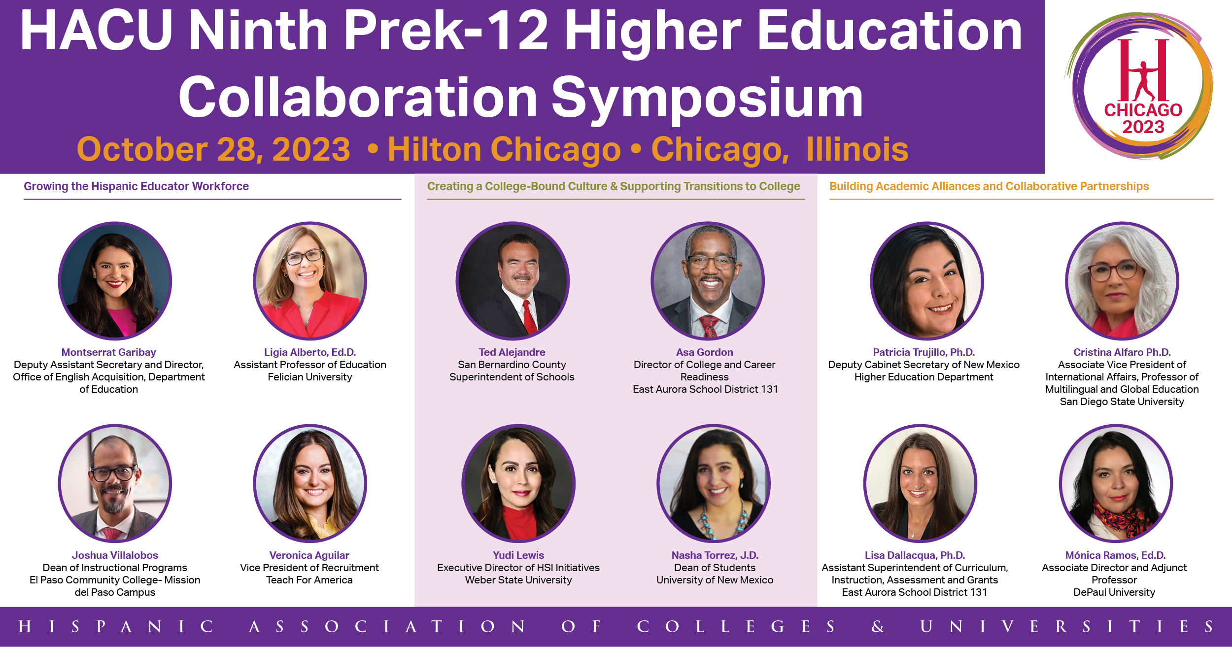 HACU announces speakers of the Ninth PreK12/Higher Education